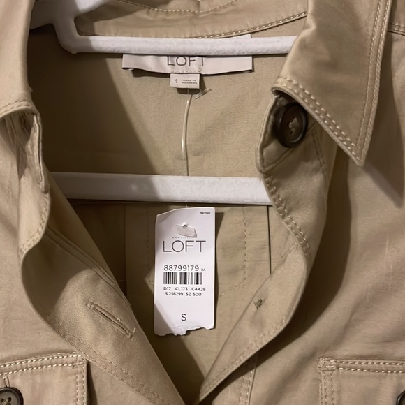 Loft khaki shirt dress. NWT. Size small - Picture 2 of 4